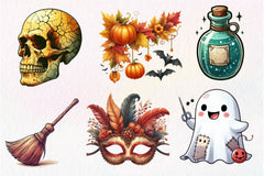 Vintage Halloween Clipart Bundle 7 - CraftNest - Digital Crafting and Art