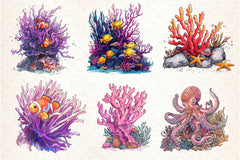 Coral Reef Clipart Bundle 2 - CraftNest - Digital Crafting and Art