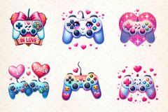 Valentine Game Controllers Clipart Bundle 2 - CraftNest - Digital Crafting and Art