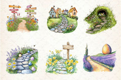 Spring Easter Path Clipart Bundle 2 - CraftNest - Digital Crafting and Art