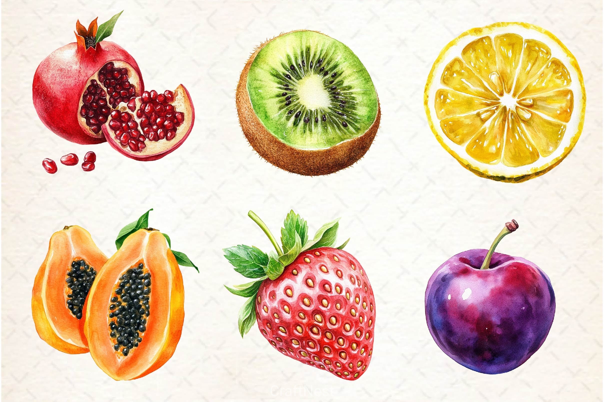 Summer Fruits Clipart Bundle 2 - CraftNest - Digital Crafting and Art