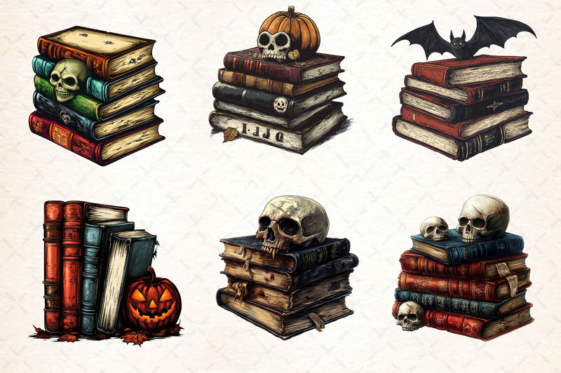 Gothic Books Clipart Bundle 4 - CraftNest - Digital Crafting and Art