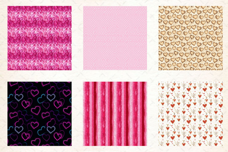 Valentines Day Seamless Pattern Digital Paper - CraftNest - Digital Crafting and Art