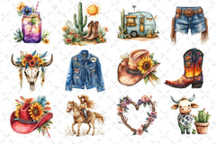 Summer Cowgirl Clipart Bundle 2 - CraftNest - Digital Crafting and Art