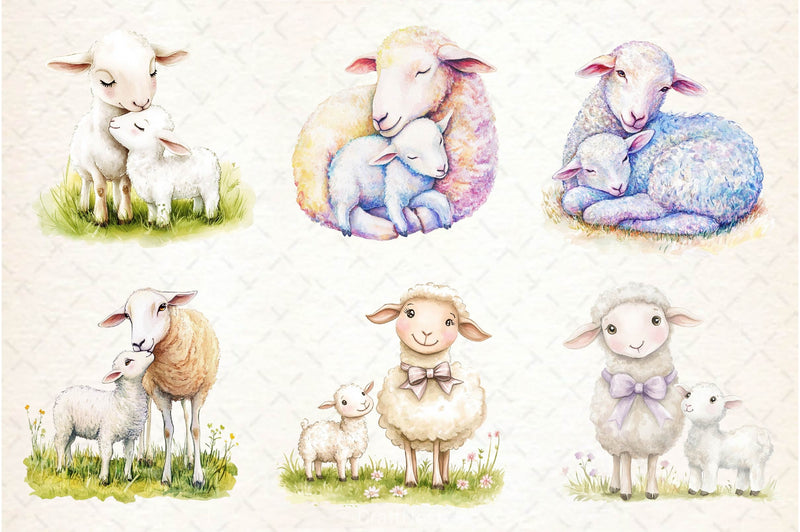Lamb Ewe Love Clipart Bundle 2 - CraftNest - Digital Crafting and Art