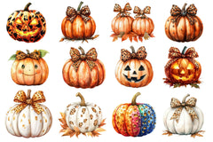 Fall Halloween Pumpkins Clipart Bundle 2 - CraftNest - Digital Crafting and Art