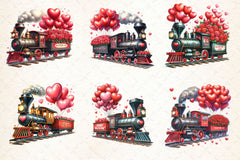 Valentine's Train Clipart Bundle 3 - CraftNest - Digital Crafting and Art