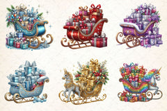 Sleigh Sparkling Xmas Clipart Bundle - CraftNest - Digital Crafting and Art