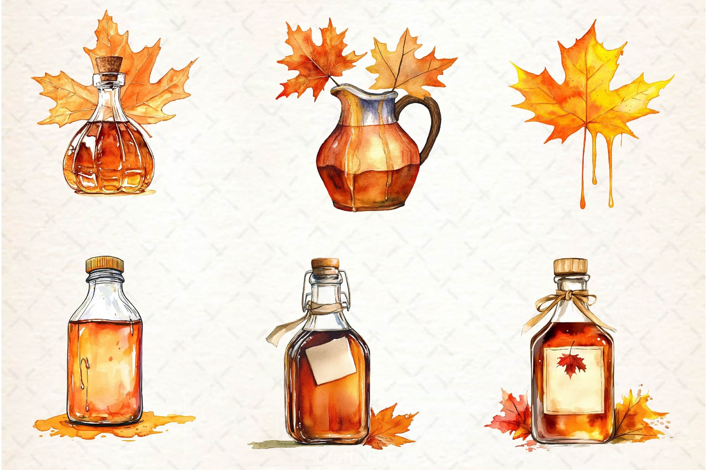 Maple Syrup Clipart Bundle - CraftNest - Digital Crafting and Art
