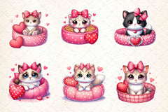 Funny Cat Valentine's Day Clipart Bundle - CraftNest - Digital Crafting and Art