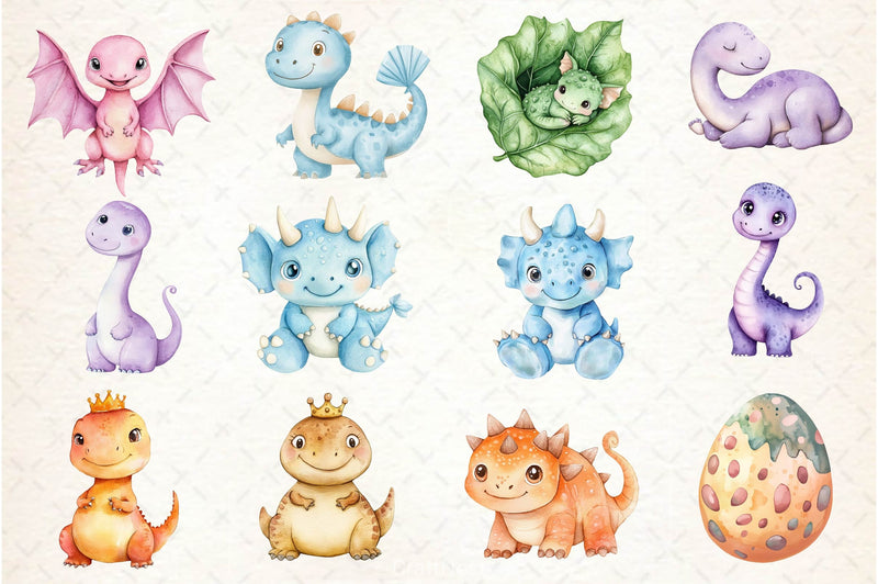 Dinosaurs Clipart Bundle - CraftNest - Digital Crafting and Art