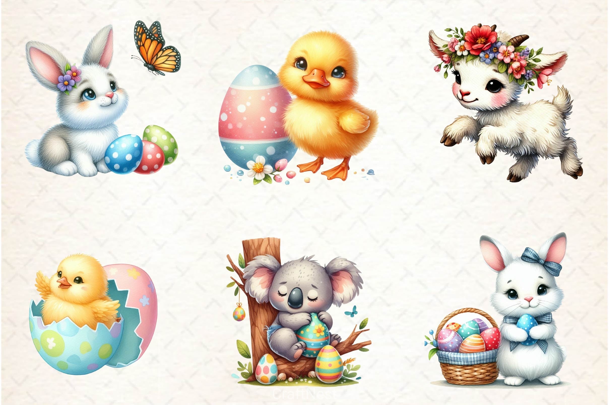 Easter Animals Clipart Bundle 2 - CraftNest - Digital Crafting and Art