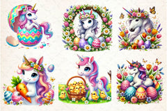 Easter Unicorn Clipart Bundle 3 - CraftNest - Digital Crafting and Art