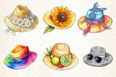 Summer Hat Clipart Bundle 2 - CraftNest - Digital Crafting and Art