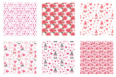 Valentine Gnome Digital Paper - CraftNest - Digital Crafting and Art