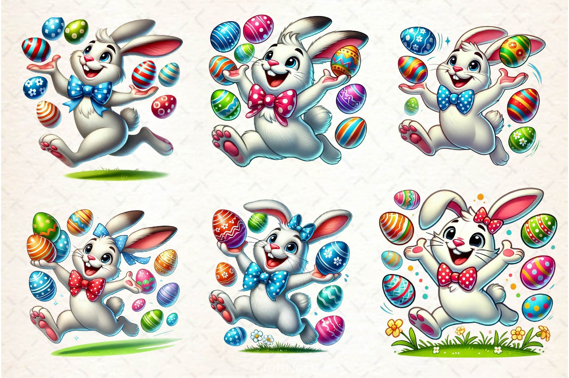 Funny Easter Bunny Clipart Bundle 4 - CraftNest - Digital Crafting and Art