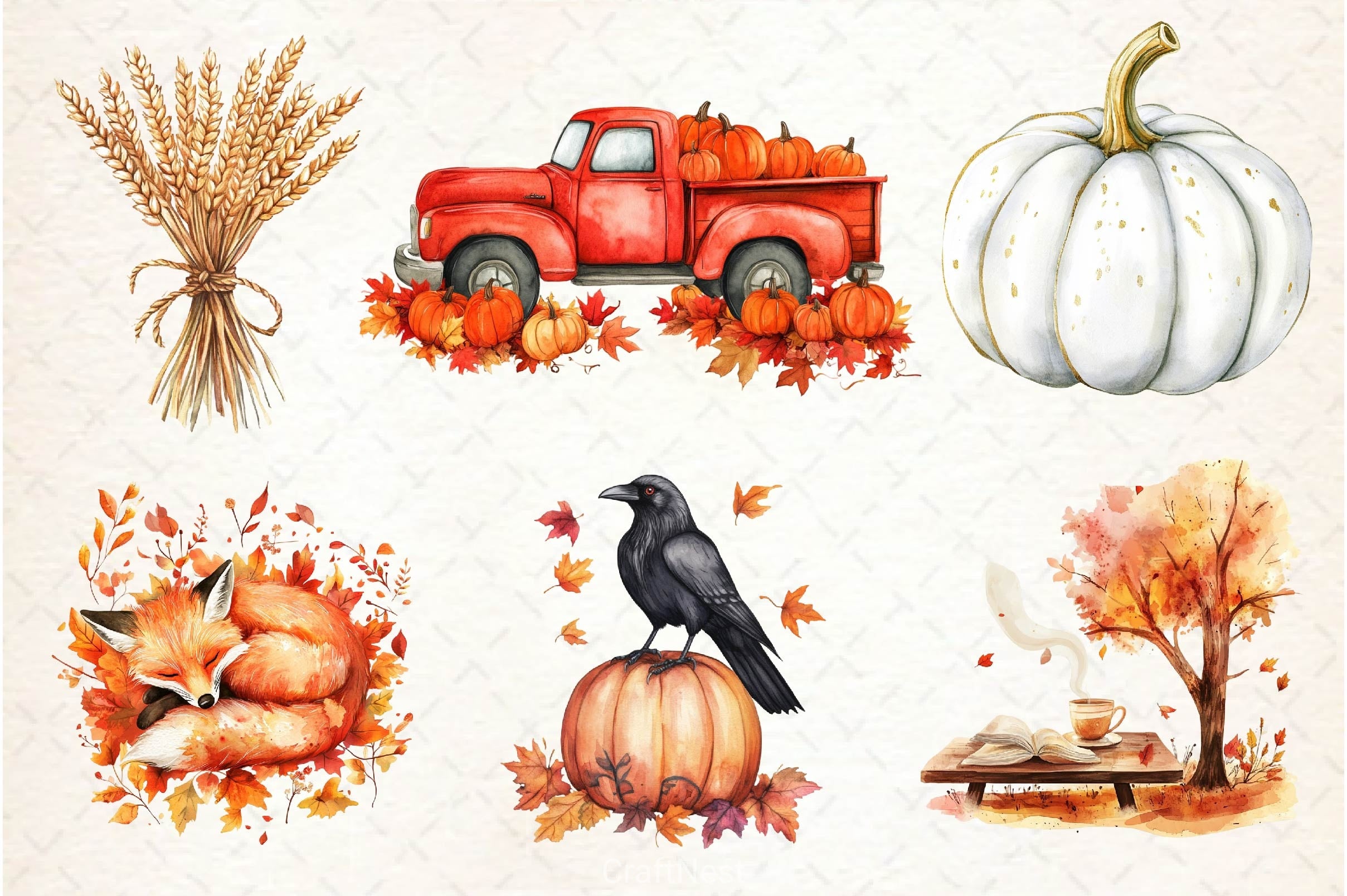 Fall Autumn Clipart Bundle - CraftNest - Digital Crafting and Art