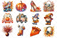 Disco Autumn Clipart Bundle 3 - CraftNest - Digital Crafting and Art