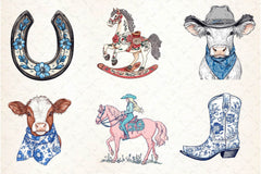 Cute Chinoiserie Cowgirl Clipart Bundle 2 - CraftNest - Digital Crafting and Art