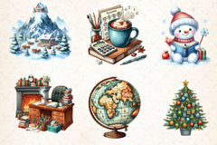 Cozy Winter Educational Clipart Bundle 2 - CraftNest - Digital Crafting and Art