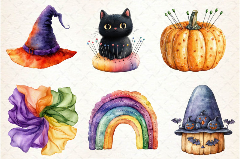 Groovy Halloween Sewing Clipart Bundle - CraftNest - Digital Crafting and Art