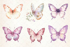 Soft Girly Butterfly Clipart Bundle - CraftNest - Digital Crafting and Art