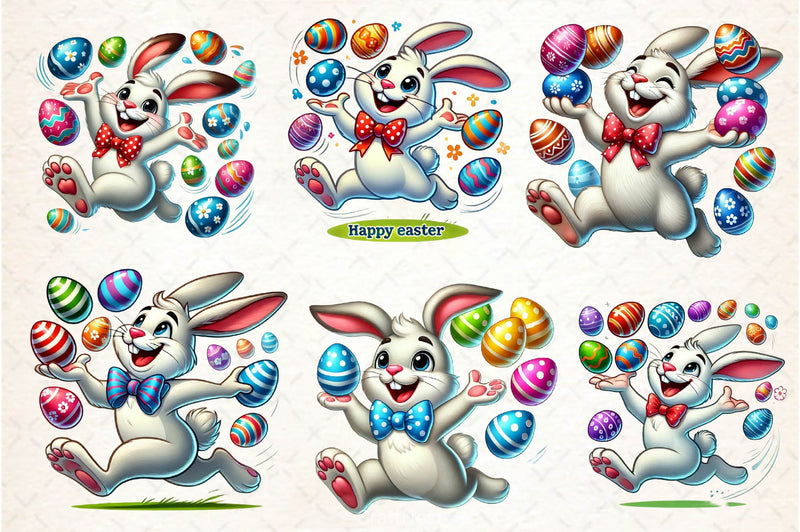Funny Easter Bunny Clipart Bundle 4 - CraftNest - Digital Crafting and Art