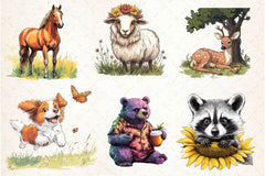 Summer Animals Clipart Bundle 4 - CraftNest - Digital Crafting and Art