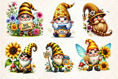 Honey Bee Gnome Clipart Bundle 5 - CraftNest - Digital Crafting and Art