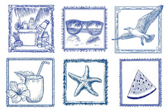 Summer Coastal Clipart Bundle - CraftNest - Digital Crafting and Art