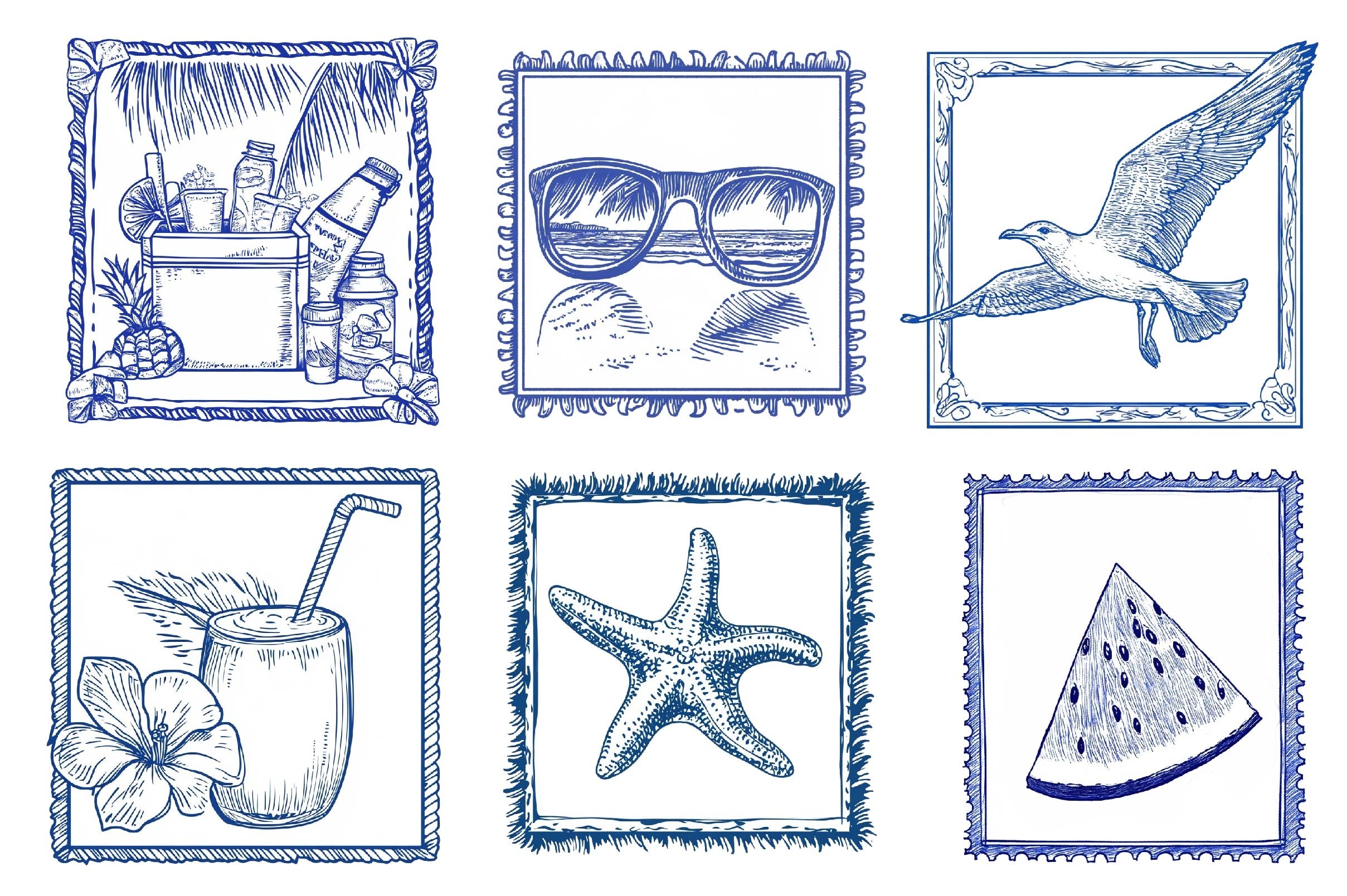 Summer Coastal Clipart Bundle - CraftNest - Digital Crafting and Art