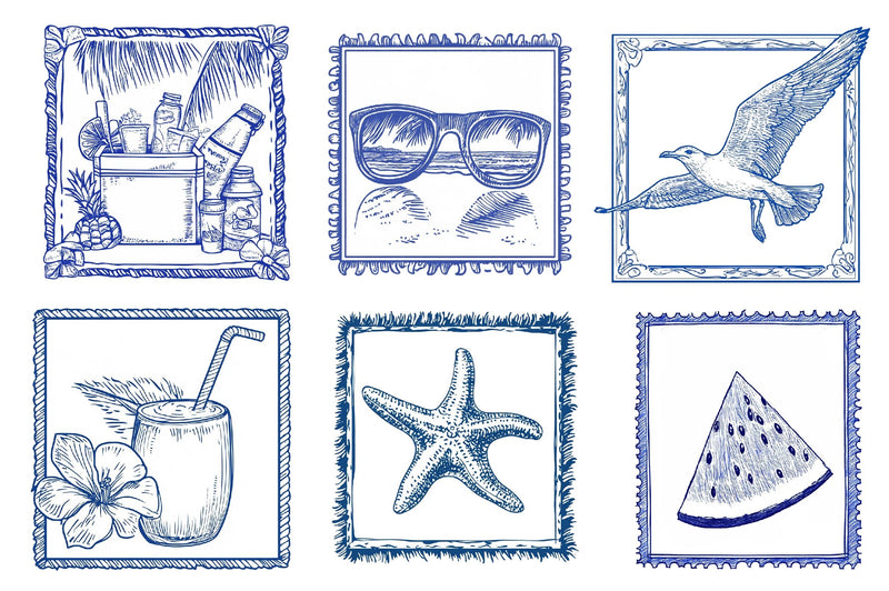 Summer Coastal Clipart Bundle - CraftNest - Digital Crafting and Art