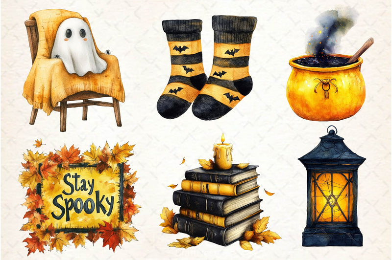 Cozy Halloween Clipart Bundle - CraftNest - Digital Crafting and Art