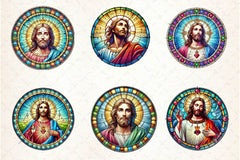 Stained Glass Jesus Clipart Bundle - CraftNest - Digital Crafting and Art