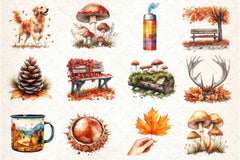 Autumn Nature Walk Clipart Bundle 3 - CraftNest - Digital Crafting and Art