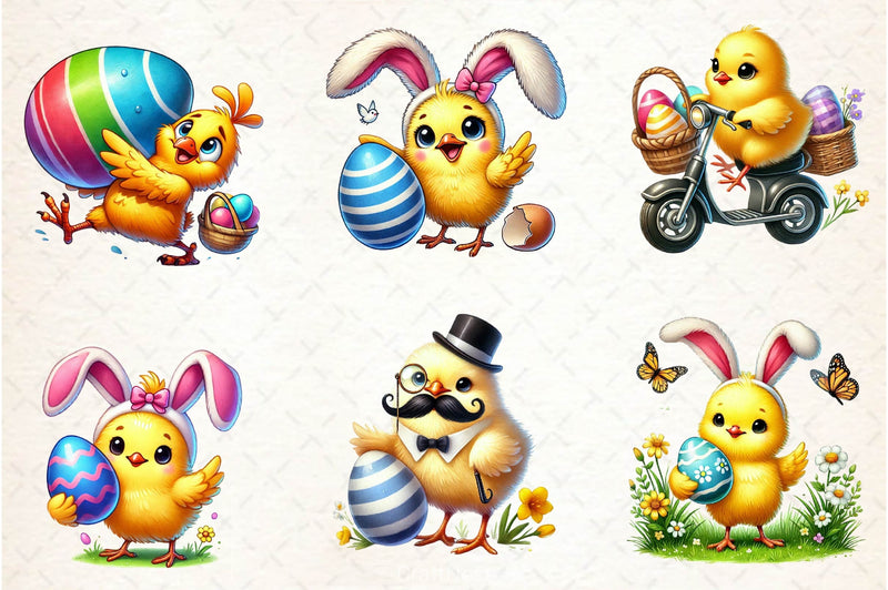 Easter Funny Chick Clipart Bundle 2 - CraftNest - Digital Crafting and Art