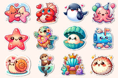 Kawaii Under The Sea Clipart Bundle - CraftNest - Digital Crafting and Art