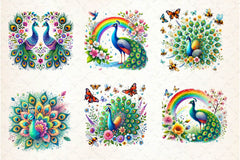 Spring Peacock Clipart Bundle - CraftNest - Digital Crafting and Art