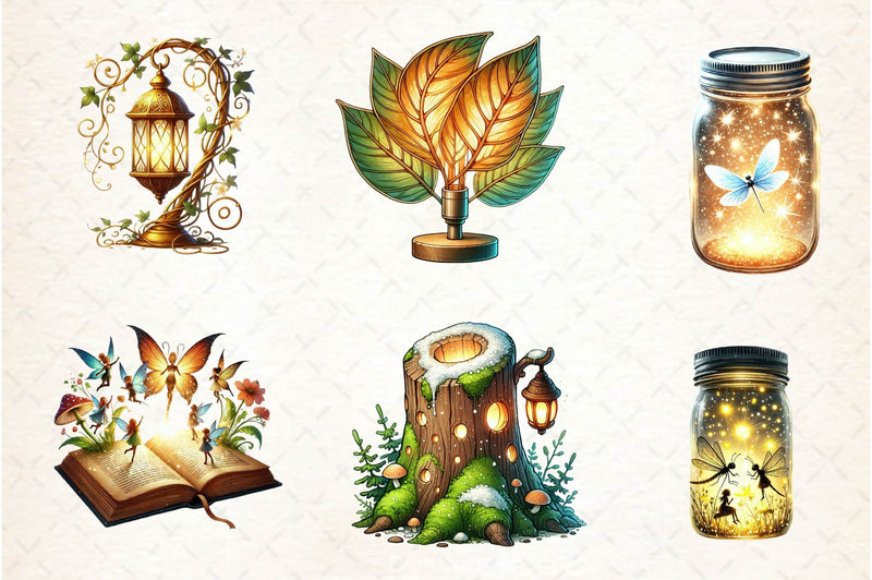 Fairy Lamps Clipart Bundle - CraftNest - Digital Crafting and Art