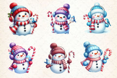 Cute Snowman Clipart Bundle 4 - CraftNest - Digital Crafting and Art