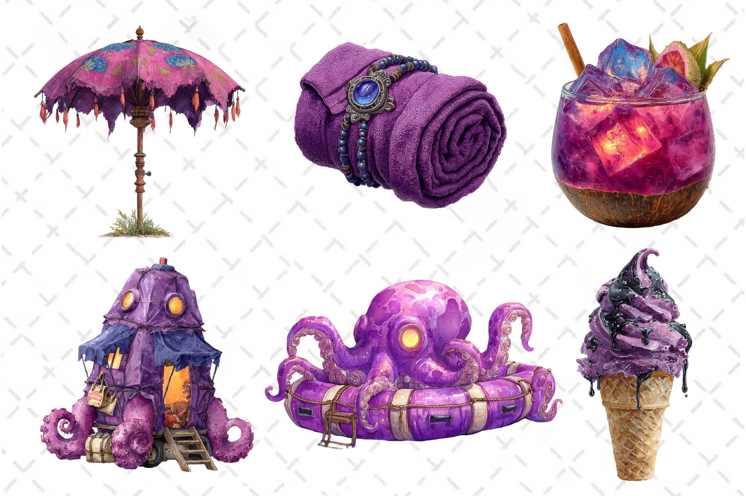 Creepy Summer Beach Clipart Bundle - CraftNest - Digital Crafting and Art