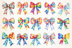 Autism Awareness Bow Clipart Bundle 2 - CraftNest - Digital Crafting and Art