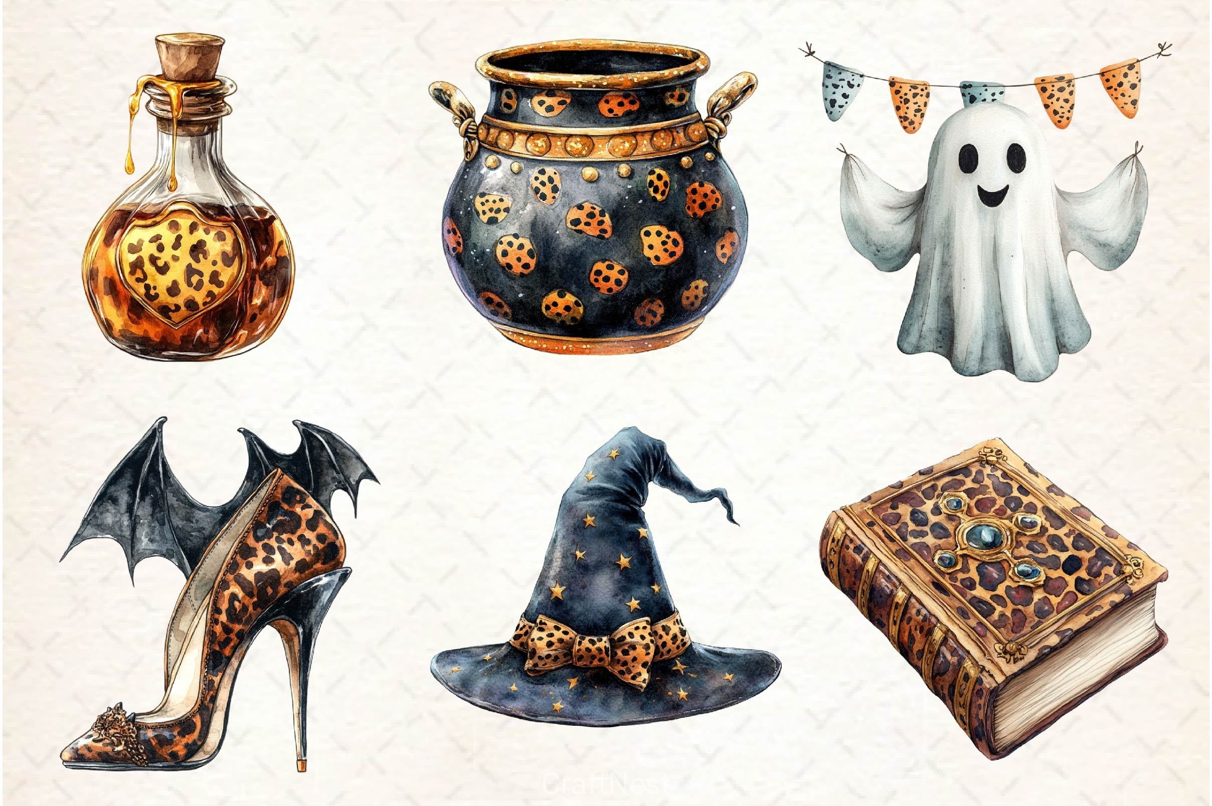 Elegant Halloween Clipart Bundle 2 - CraftNest - Digital Crafting and Art