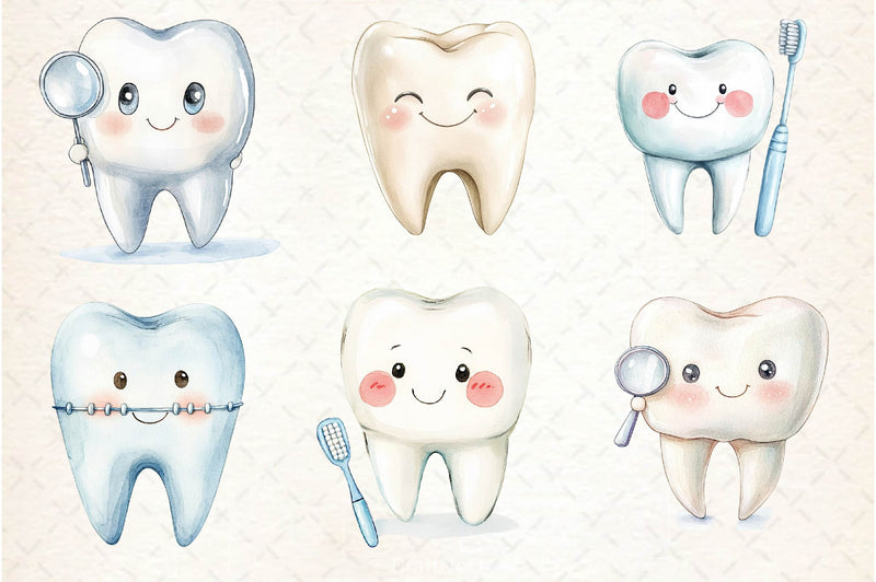 Dentist Tooth Clipart Bundle 4 - CraftNest - Digital Crafting and Art
