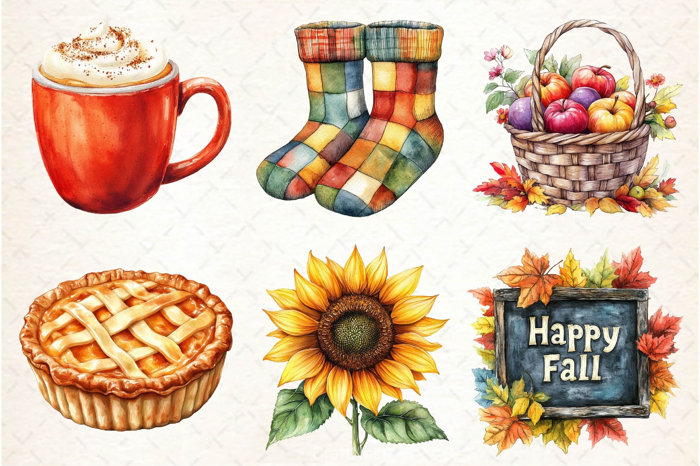 Autumn Fall Clipart Bundle - CraftNest - Digital Crafting and Art