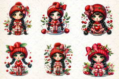 Cherry Gnomes Clipart Bundle - CraftNest - Digital Crafting and Art