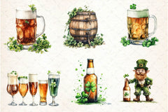 St Patrick's Day Beer Clipart Bundle - CraftNest - Digital Crafting and Art