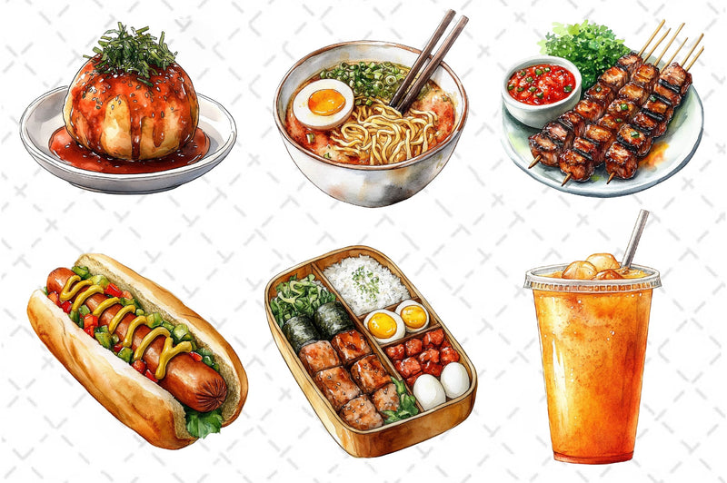 Street Food Clipart Bundle - CraftNest - Digital Crafting and Art
