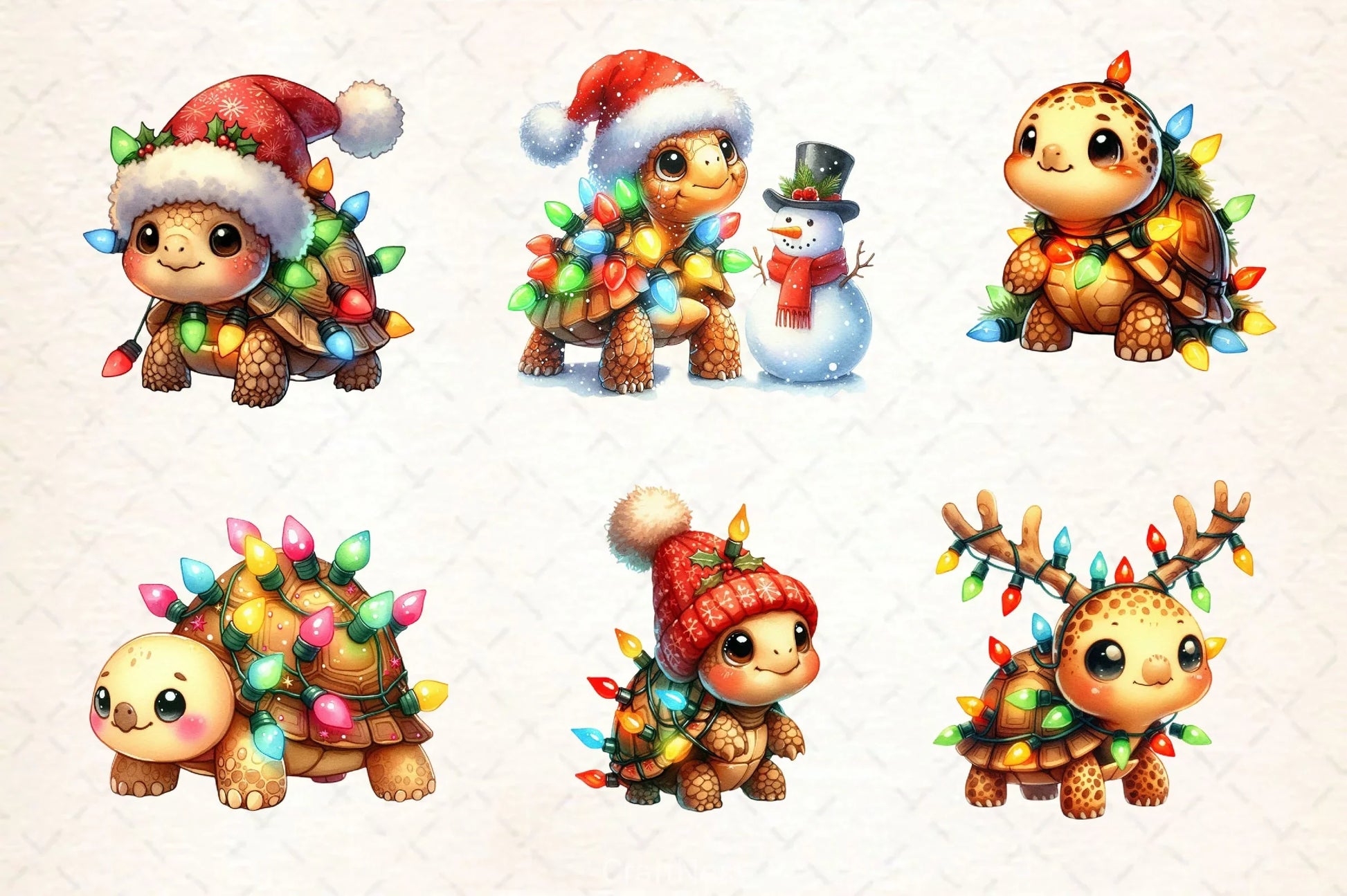 Christmas Turtle Clipart Bundle - CraftNest - Digital Crafting and Art