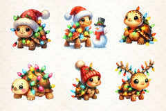 Christmas Turtle Clipart Bundle - CraftNest - Digital Crafting and Art